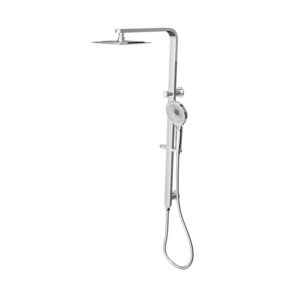 LINSOL MASON SHOWER COMBINATION AND MULTIFUNCTION HANDPIECE WITH 200MM SQUARE HEAD CHROME