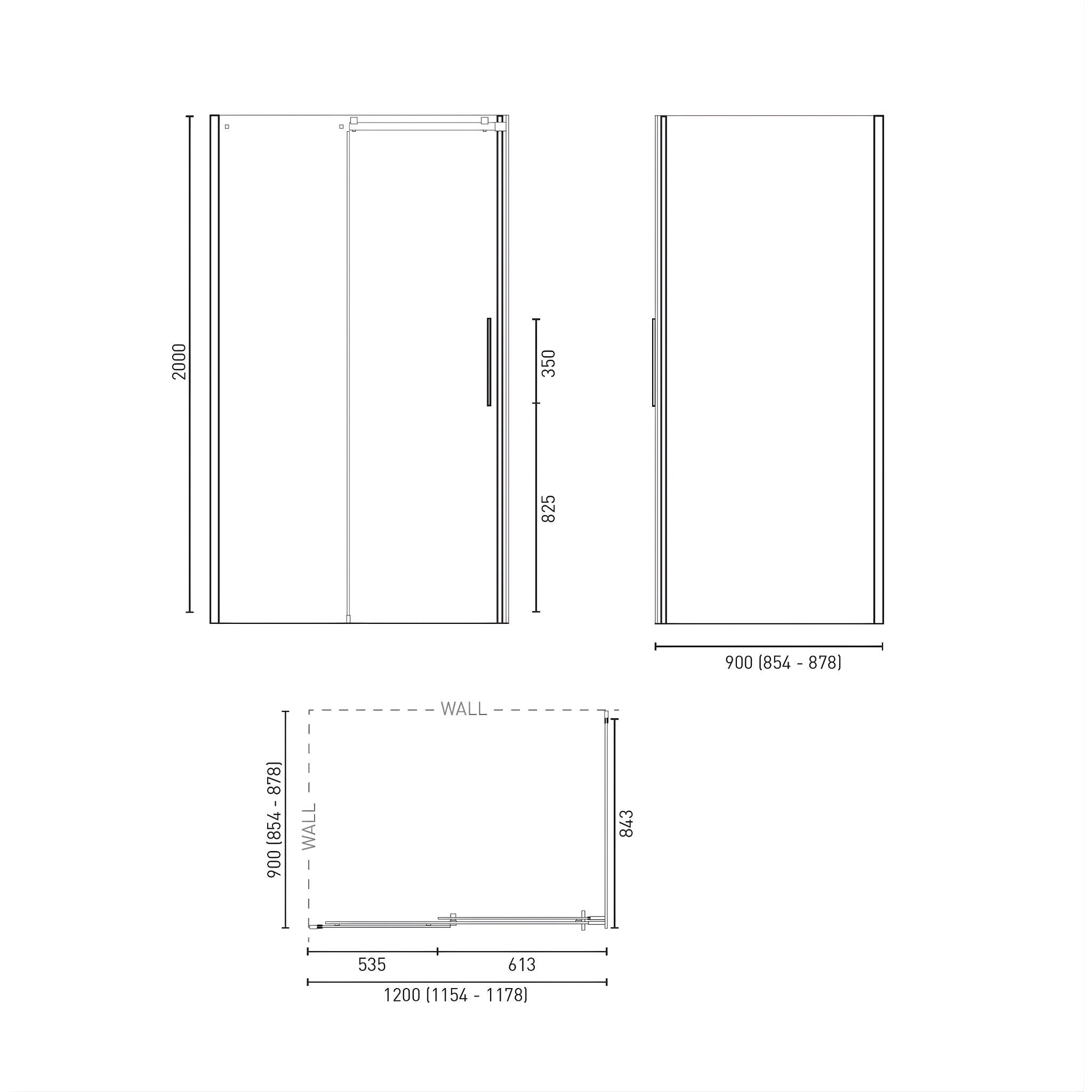 DECINA MALANDA FRAMELESS SLIDING SHOWER SCREEN CHROME