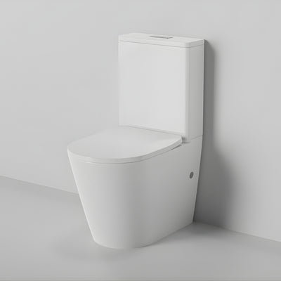 ZUMI SANDRA RIMLESS BACK-TO-WALL TOILET SUITE GLOSS WHITE