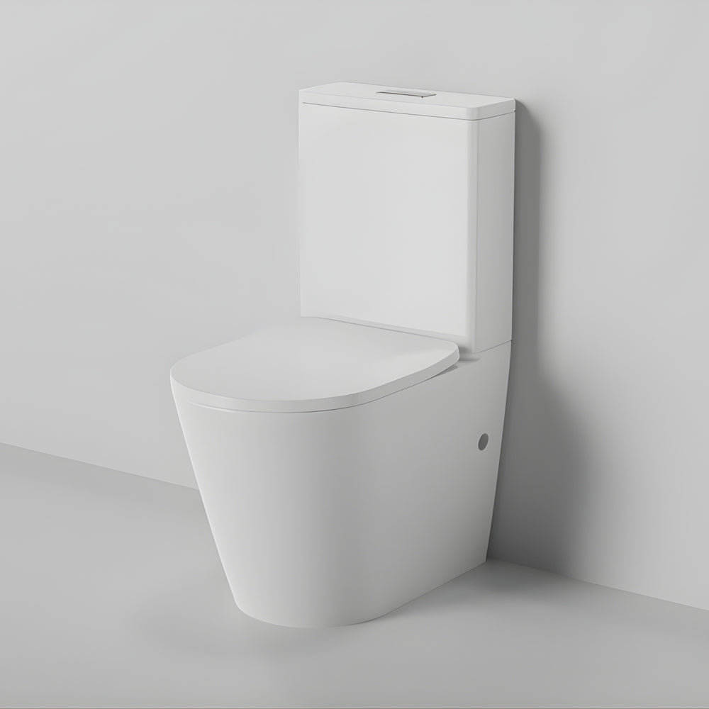 ZUMI SANDRA RIMLESS BACK-TO-WALL TOILET SUITE GLOSS WHITE