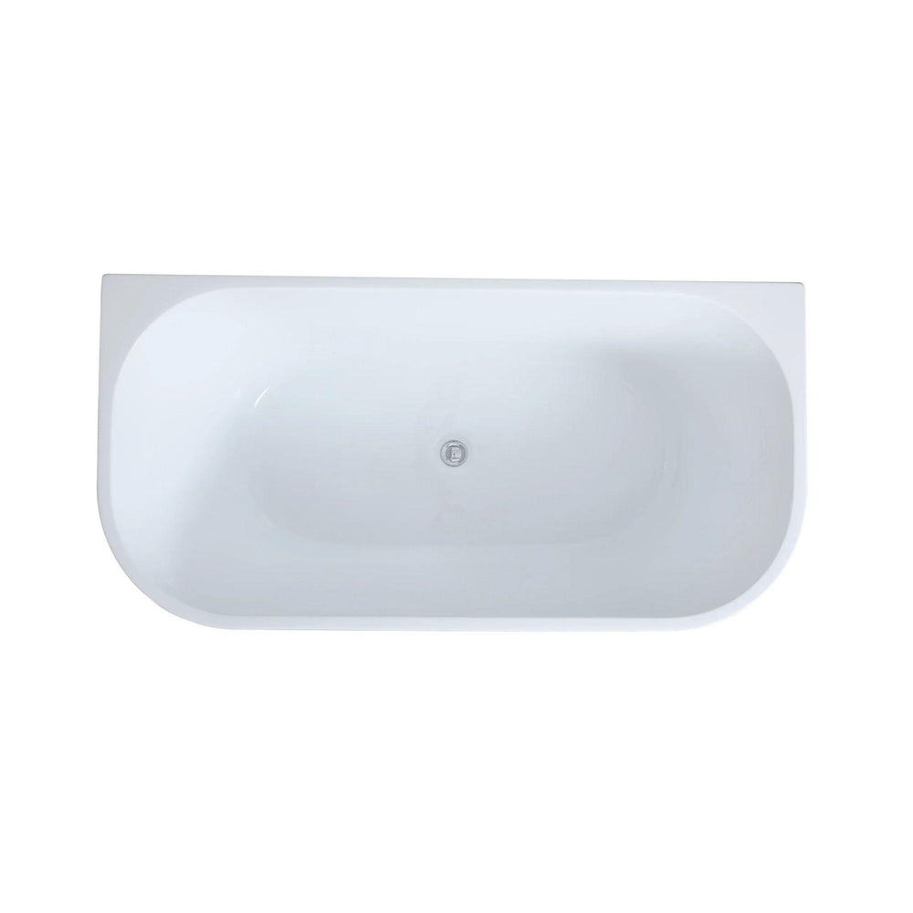 POSEIDON ELIVIA BACK TO WALL BATHTUB MATTE BLACK AND MATTE WHITE (AVAILABLE IN 1400MM, 1500MM AND 1700MM)