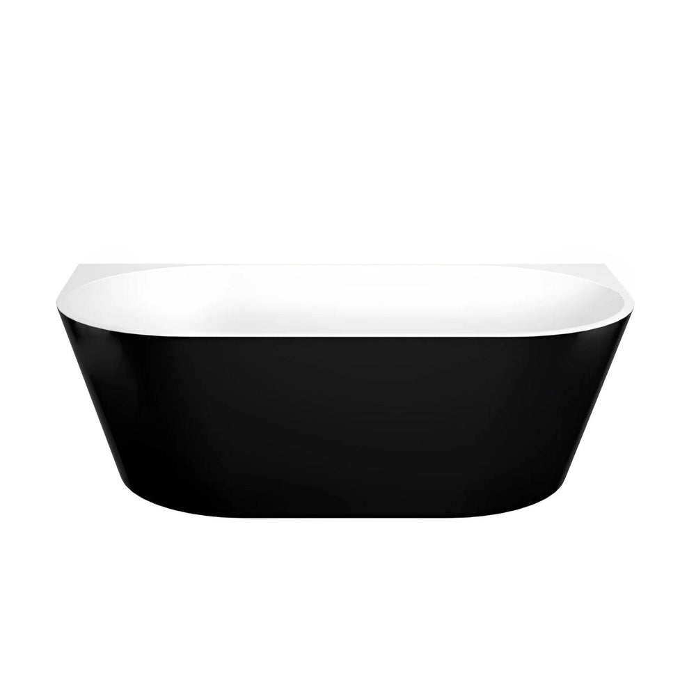 POSEIDON ELIVIA BACK TO WALL BATHTUB MATTE BLACK AND MATTE WHITE (AVAILABLE IN 1400MM, 1500MM AND 1700MM)