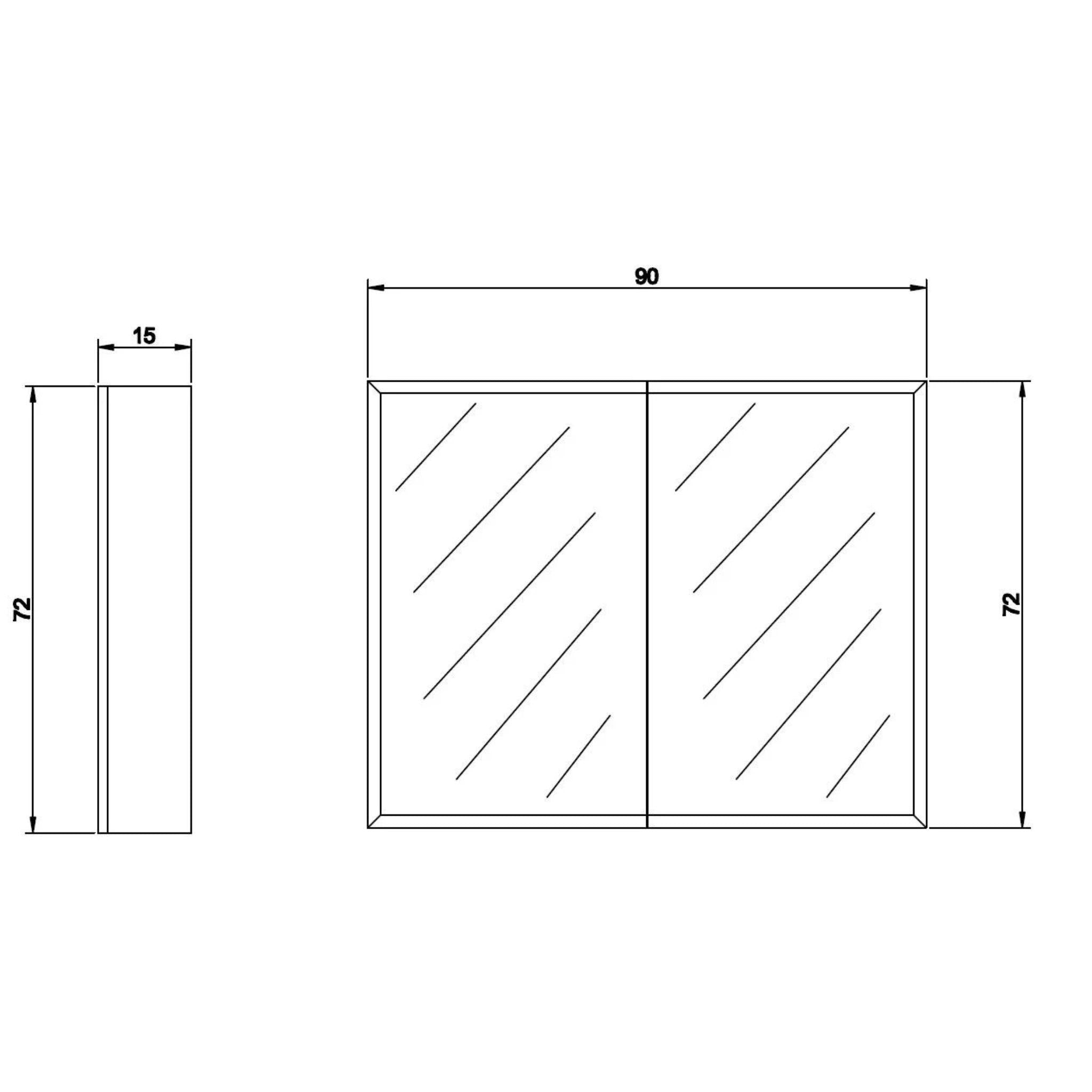 POSEIDON MBSV MIRROR CABINET (AVAILABLE IN 600MM, 750MM AND 900MM)