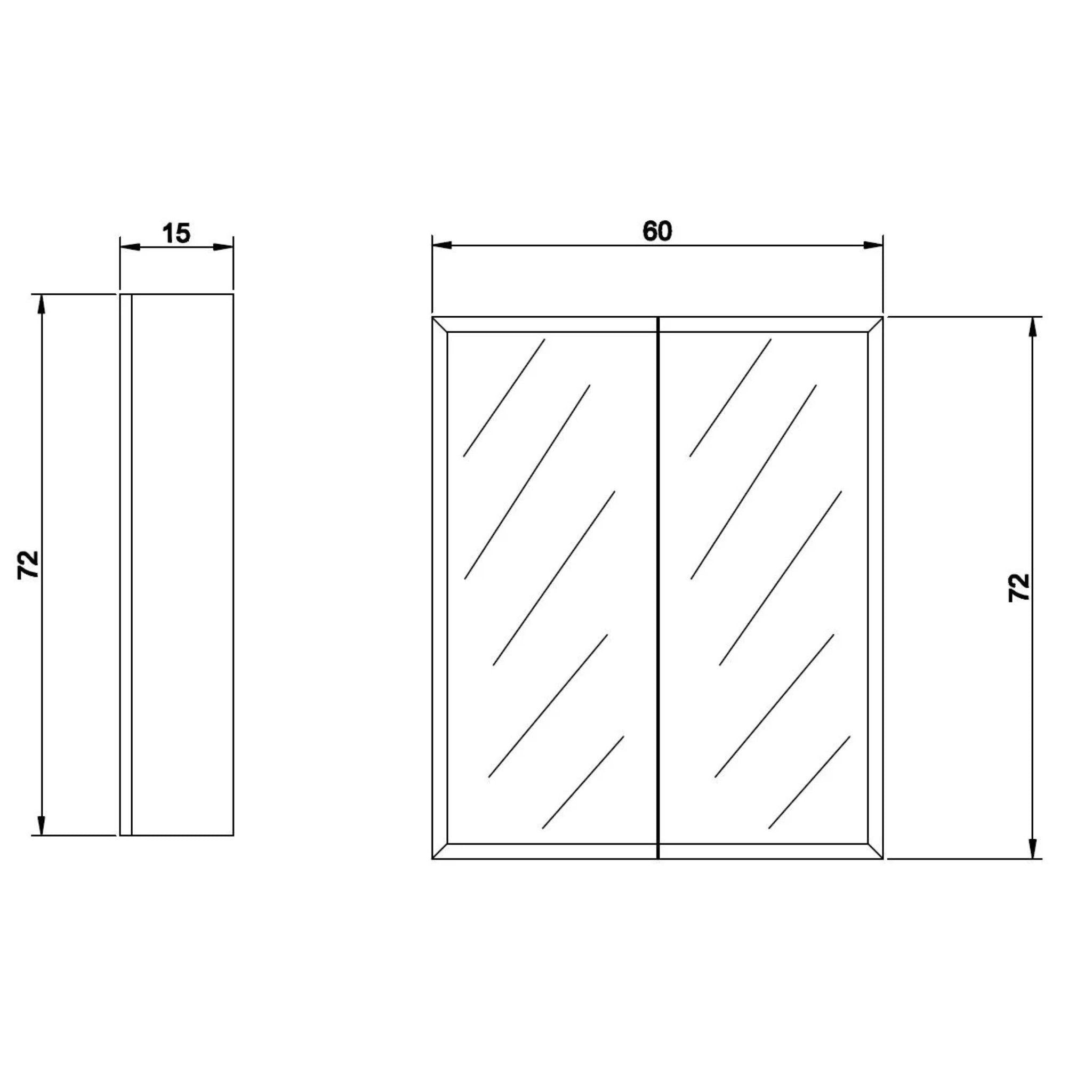 POSEIDON MBSV MIRROR CABINET (AVAILABLE IN 600MM, 750MM AND 900MM)