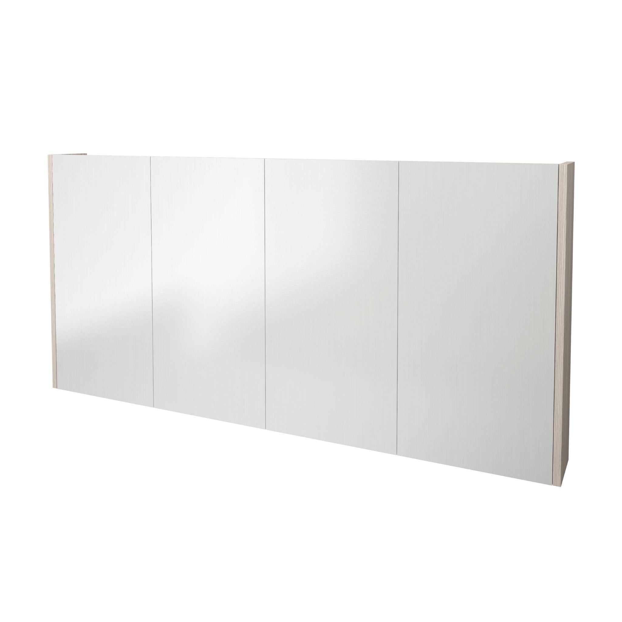 LUKKA CAMDEN COASTAL OAK MIRROR SHAVING CABINET 1500MM