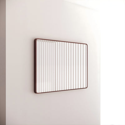 RIVA FRAMED MIRROR RECTANGLE WALL MOUNTED BRUSHED COPPER 1200X800MM