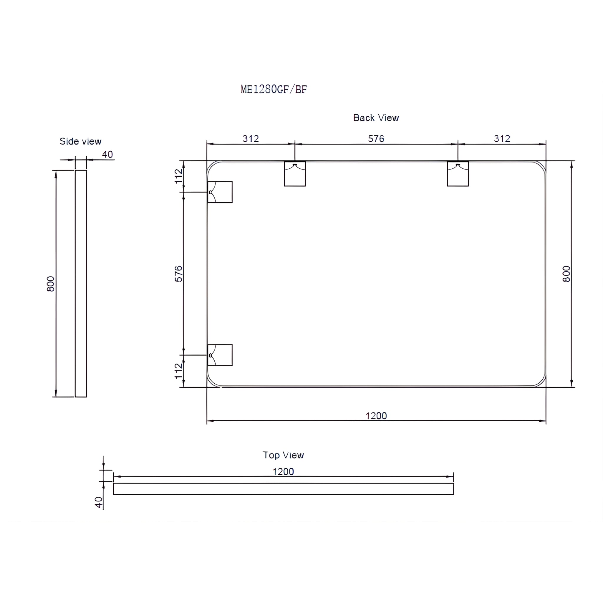 RIVA FRAMED MIRROR RECTANGLE WALL MOUNTED BRUSHED COPPER 1200X800MM