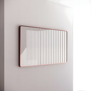 RIVA FRAMED MIRROR RECTANGLE WALL MOUNTED BRUSHED COPPER 1500X800MM