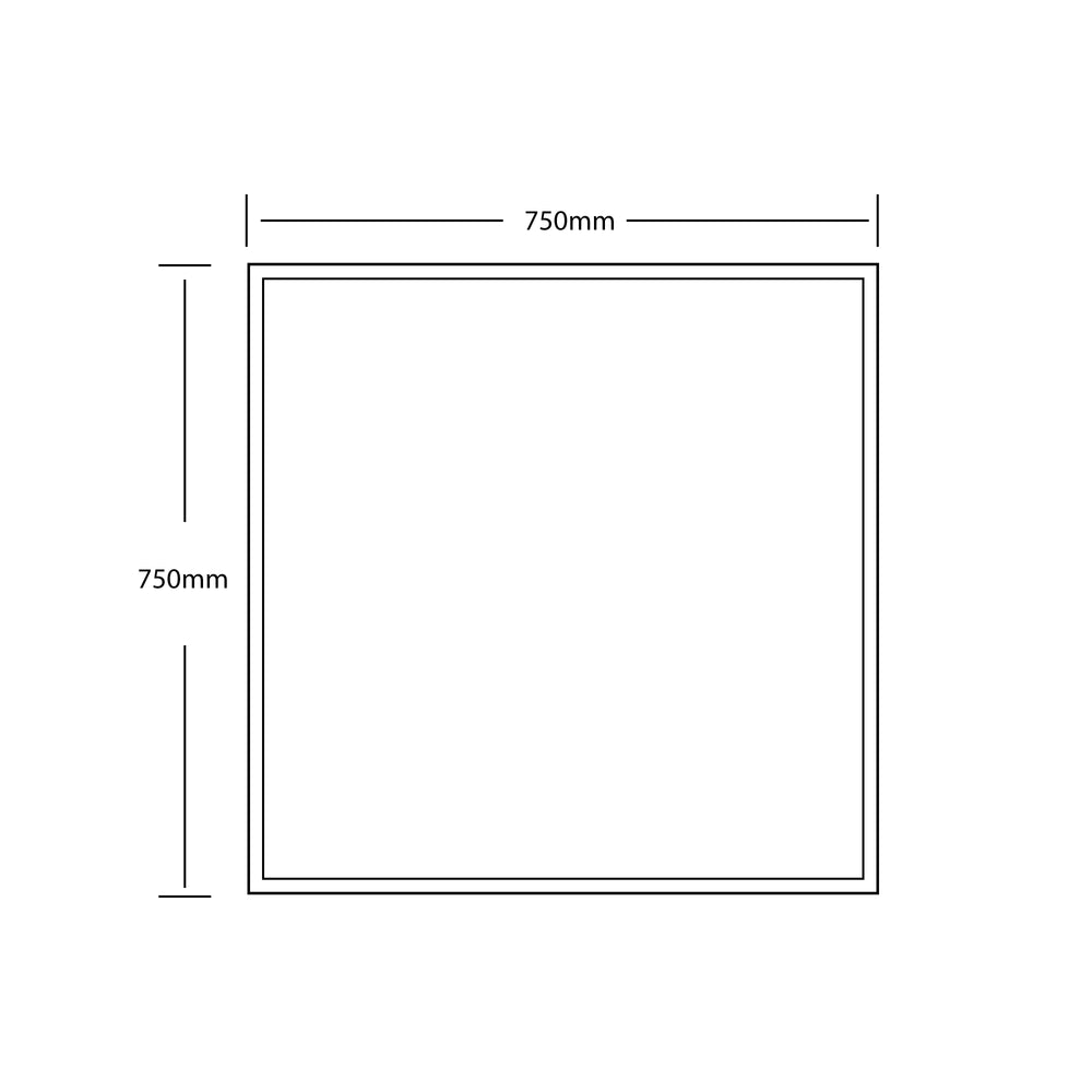 RIVA FRAMELESS BEVEL EDGE SQUARE MIRROR WALL MOUNTED 750X750MM