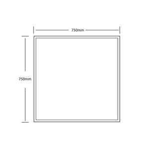 RIVA FRAMELESS BEVEL EDGE SQUARE MIRROR WALL MOUNTED 750X750MM