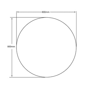 RIVA FRAMELESS PENCIL EDGE ROUND MIRROR WALL MOUNTED 800X800MM