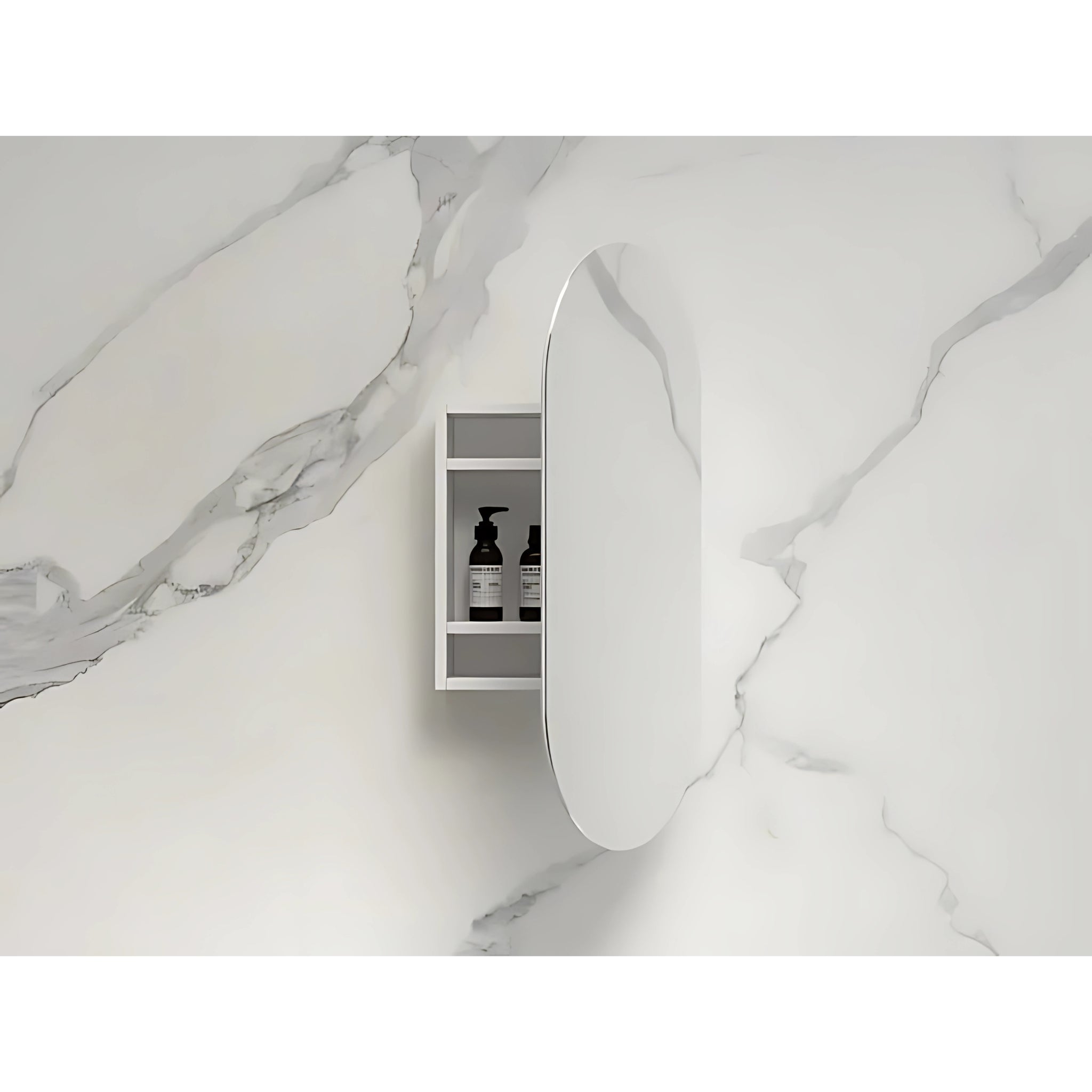 INFINITY METRO SEMI MATTE WHITE SHAVING CABINET 450X900MM