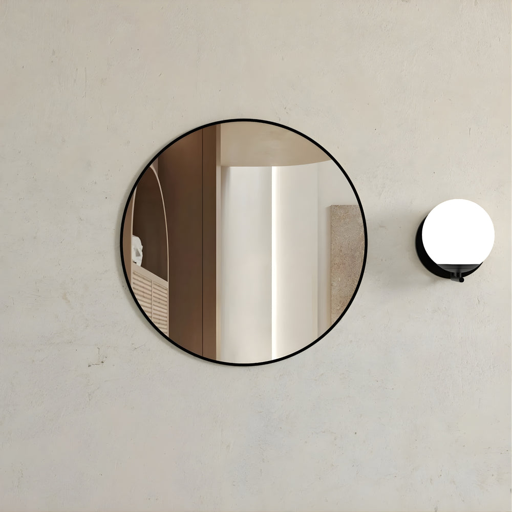 OTTI LONDON METAL FRAMED TUFFI MIRROR MATTE BLACK 700X700MM