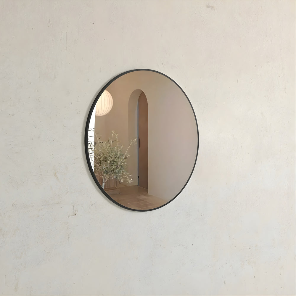 OTTI LONDON METAL FRAMED TUFFI MIRROR MATTE BLACK 700X700MM