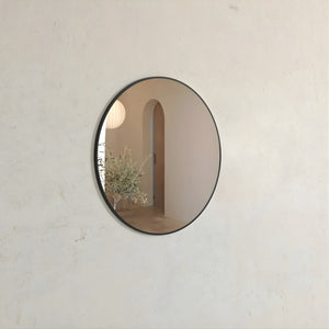 OTTI LONDON METAL FRAMED TUFFI MIRROR MATTE BLACK 700X700MM