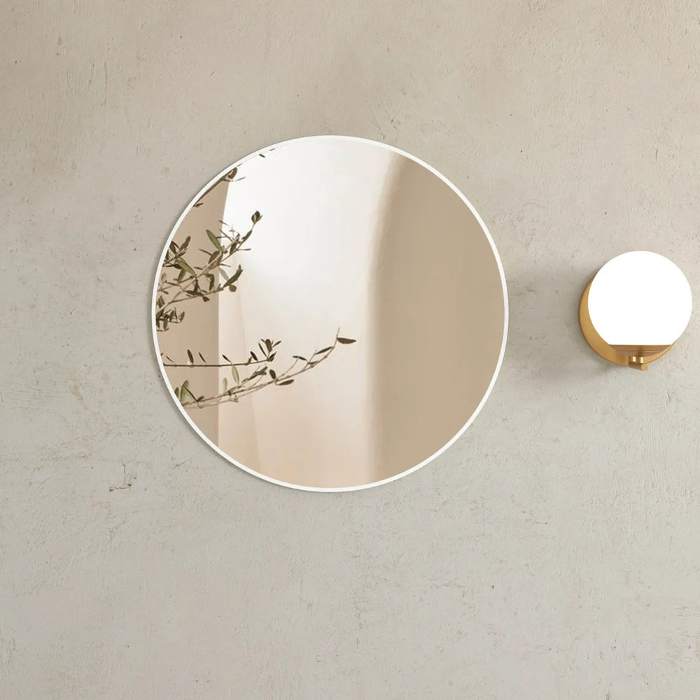 OTTI LONDON METAL FRAMED TUFFI MIRROR MATTE WHITE 700X700MM
