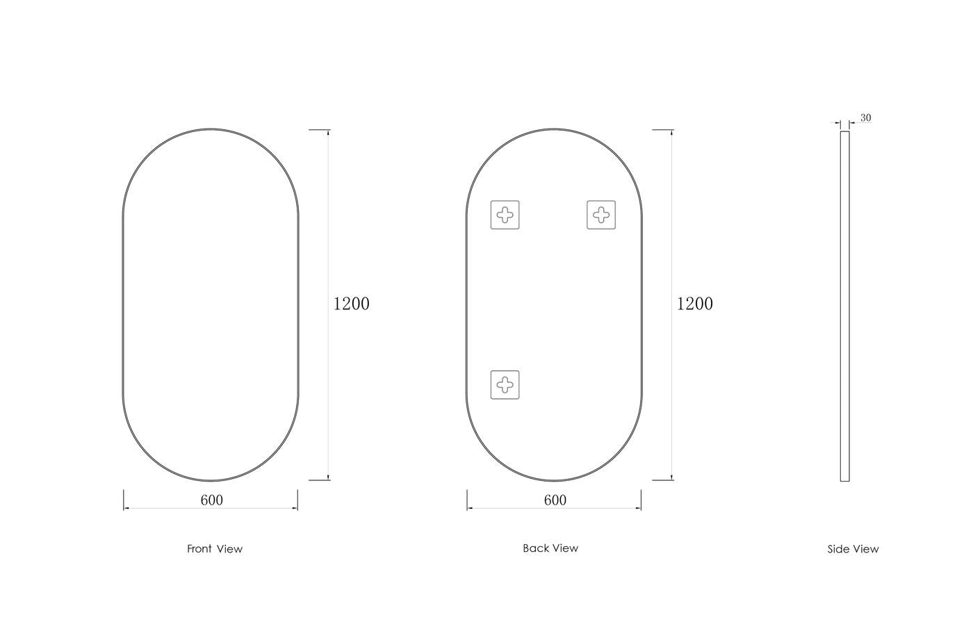 OTTI NOOSA GOLD MIRROR 600X1200MM