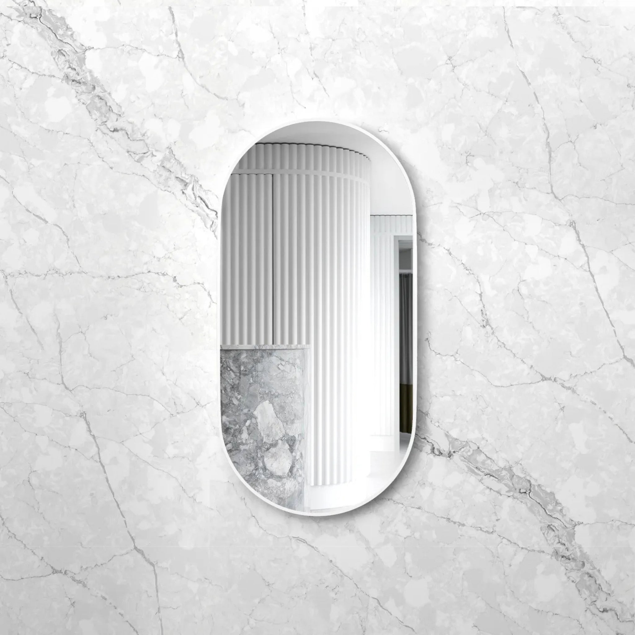 OTTI NOOSA METAL FRAMED MIRROR WHITE 600X1200MM
