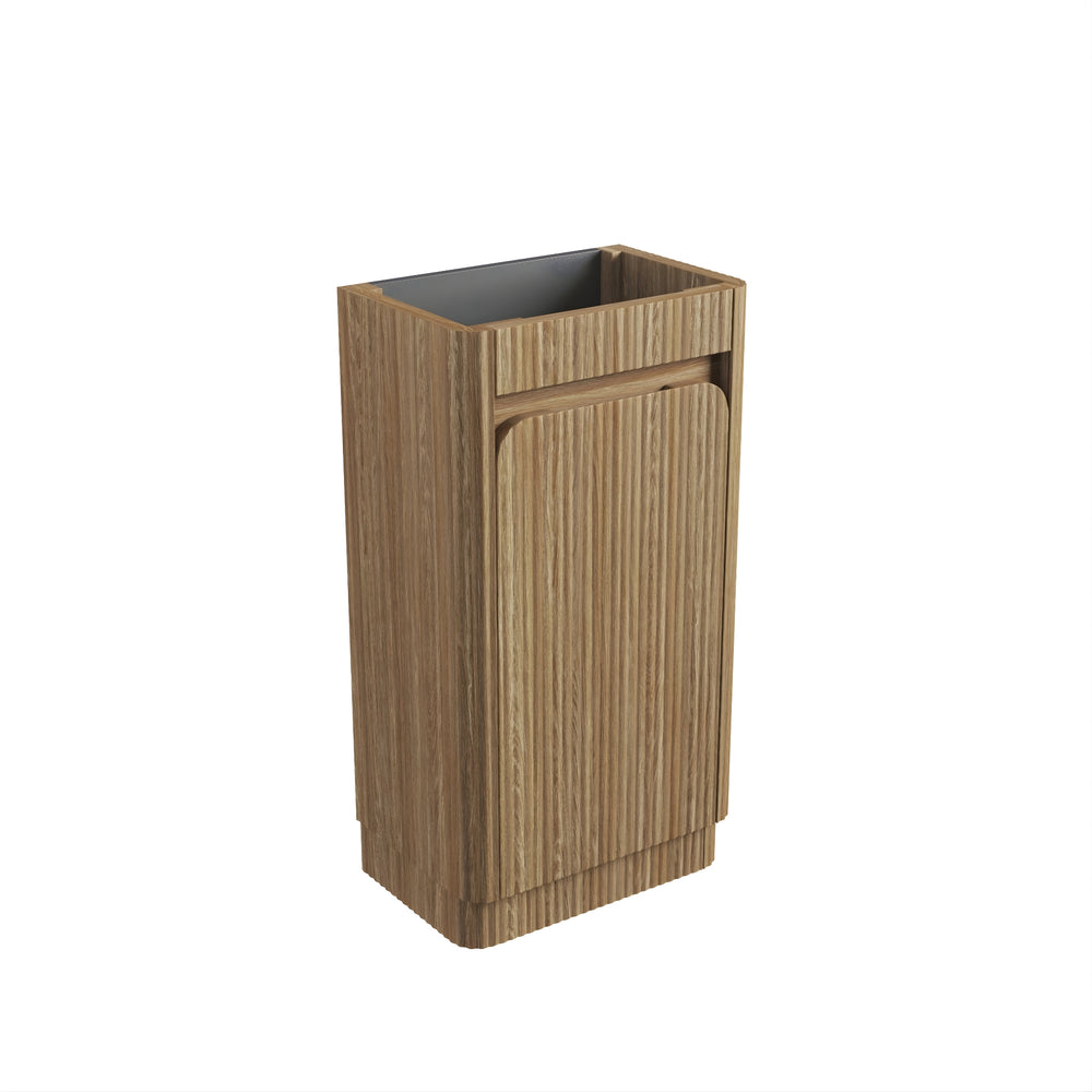 AULIC MINI HARTELLE HARVEST OAK 450MM SPACE SAVING FLOOR STANDING VANITY