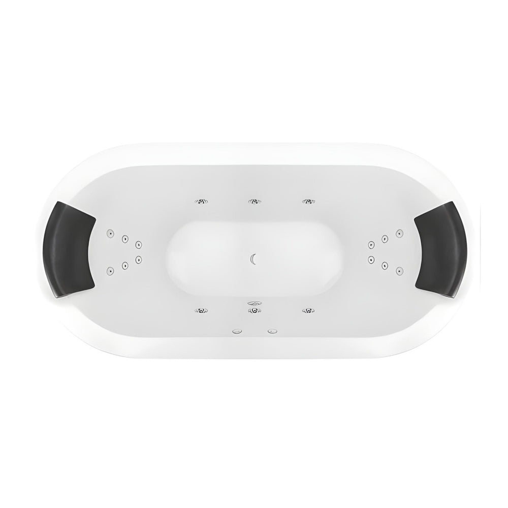 DECINA MINTORI FREESTANDING DOLCE VITA SPA BATH GLOSS WHITE 1790MM WITH 18-JETS