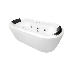 DECINA MINTORI FREESTANDING DOLCE VITA SPA BATH GLOSS WHITE 1790MM WITH 18-JETS