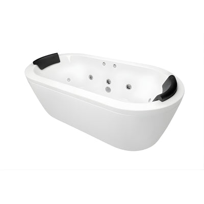 DECINA MINTORI FREESTANDING DOLCE VITA SPA BATH GLOSS WHITE 1790MM WITH 18-JETS