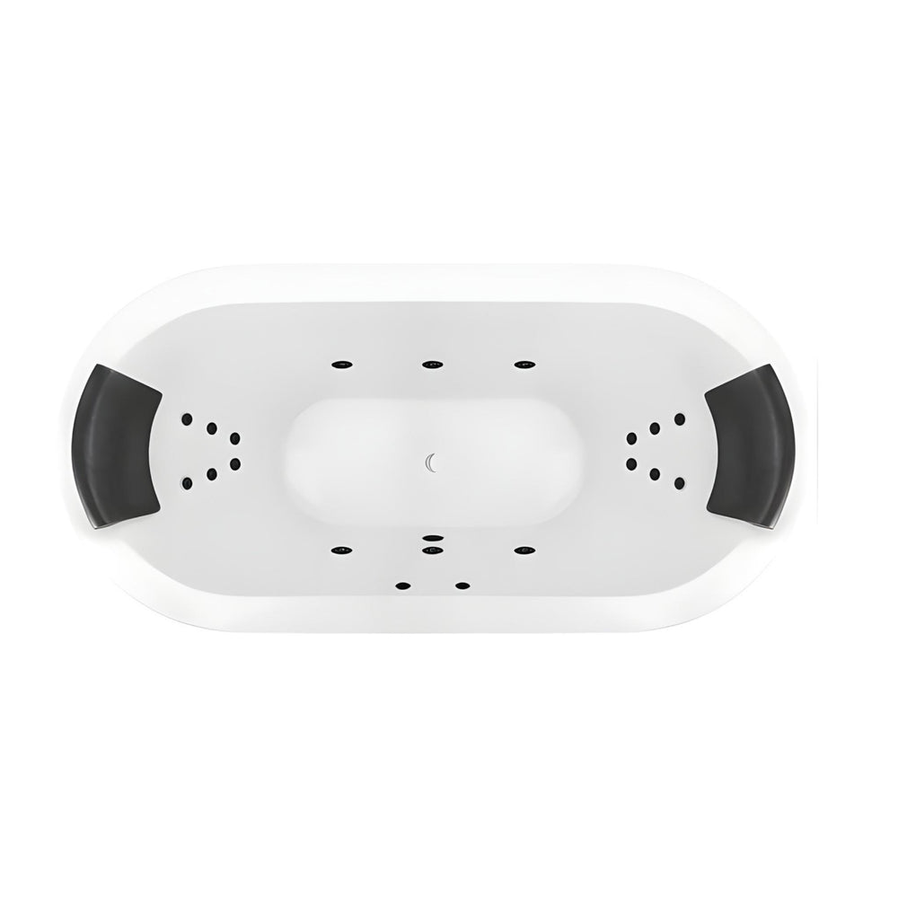 DECINA MINTORI FREESTANDING DOLCE VITA SPA BATH GLOSS WHITE 1790MM WITH 18-JETS