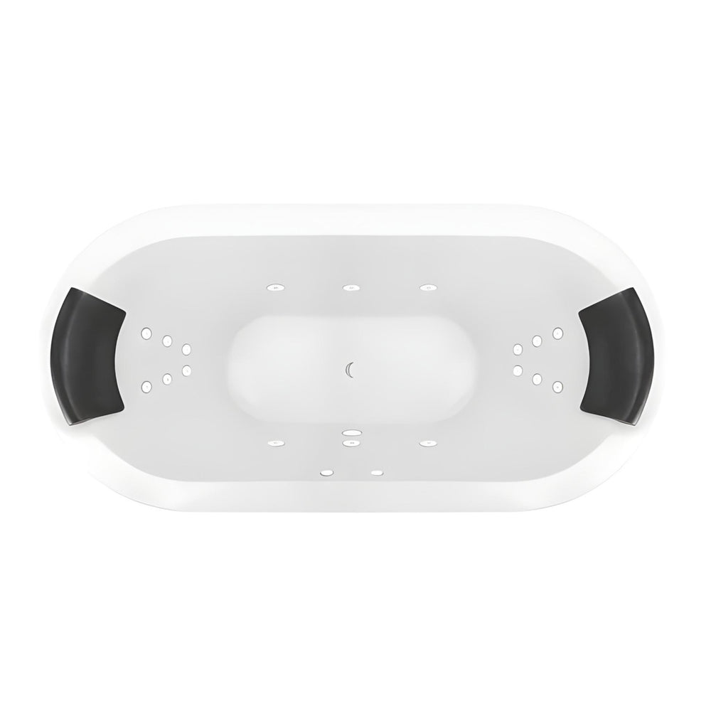 DECINA MINTORI FREESTANDING DOLCE VITA SPA BATH GLOSS WHITE 1790MM WITH 18-JETS