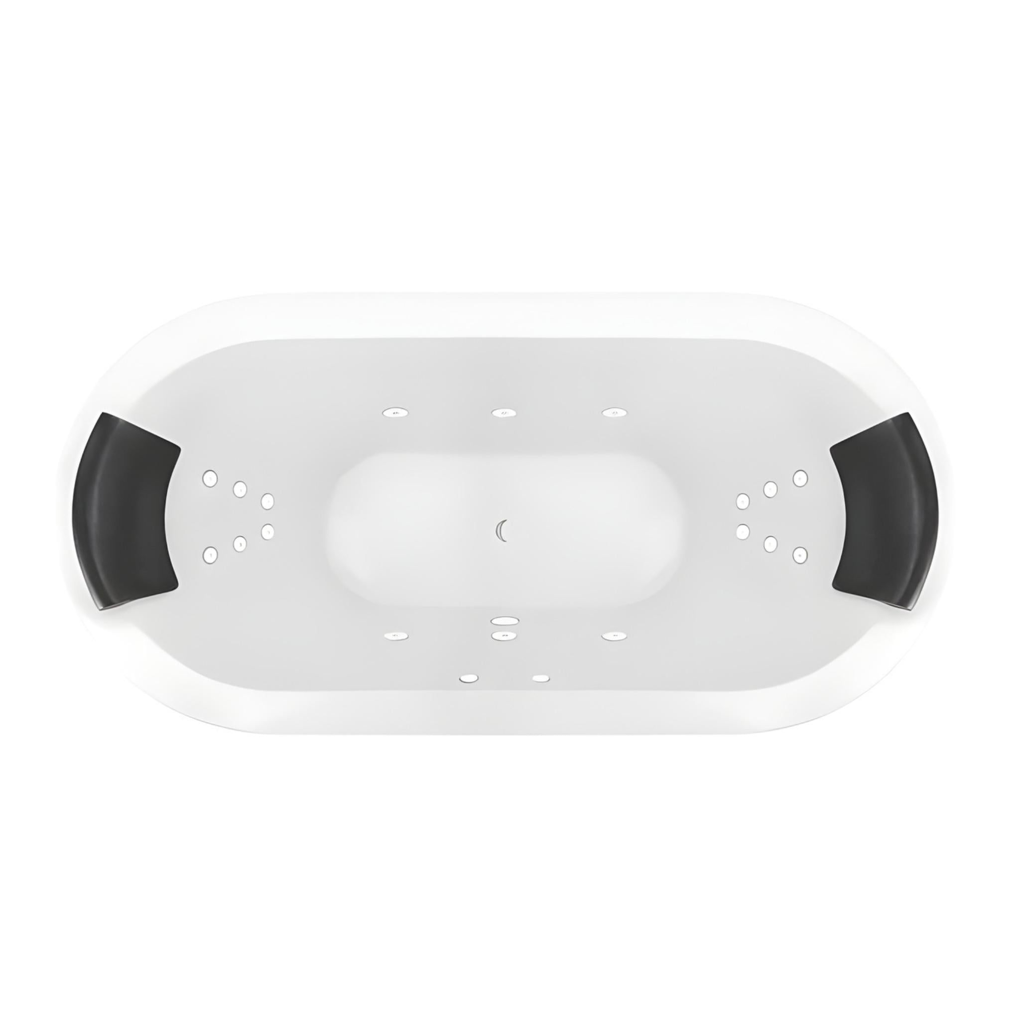 DECINA MINTORI FREESTANDING DOLCE VITA SPA BATH GLOSS WHITE 1790MM WITH 18-JETS