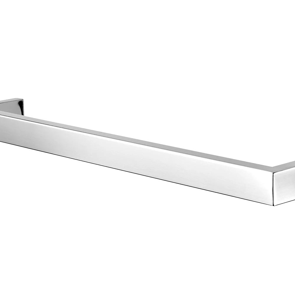 COLDBUSTER HORIZONTAL SQUARE HEATED SINGLE TOWEL RAIL POLISHED STAINLESS STEEL (AVAILABLE IN 450MM, 632MM AND 832MM)