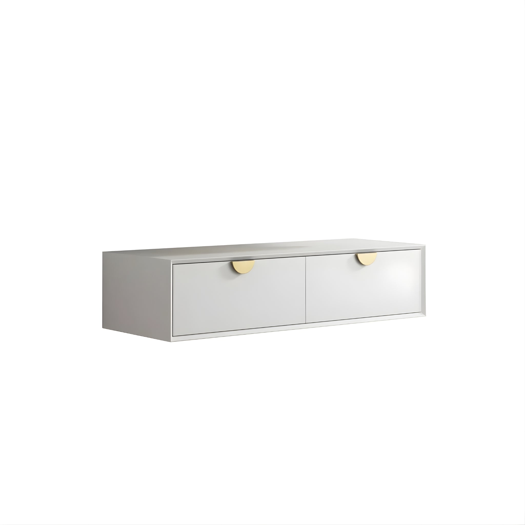 OTTI MOONLIGHT WHITE 1200MM DOUBLE BOWL WALL HUNG CABINET AND BASIN