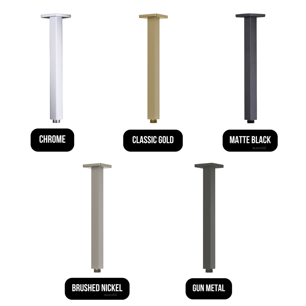 OLIVERI MONACO CEILING MOUNTED SHOWER ARM 300MM CLASSIC GOLD