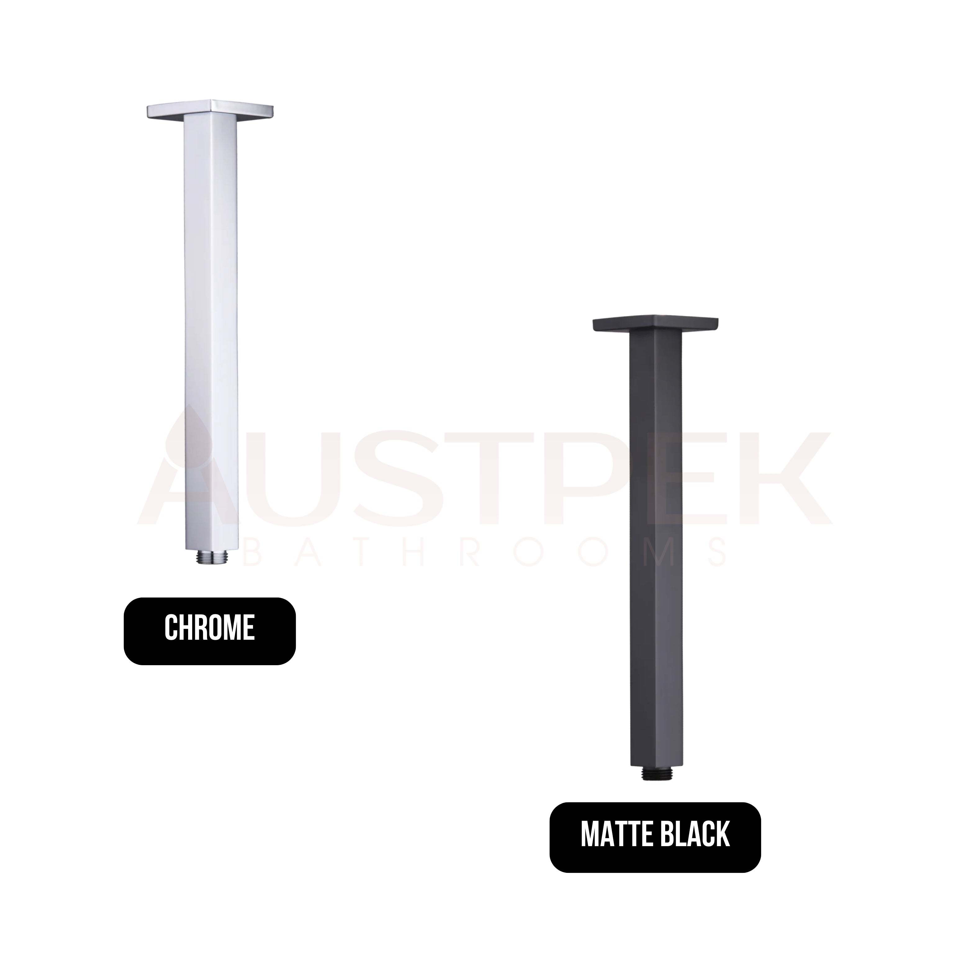 OLIVERI MONACO CEILING MOUNTED SHOWER ARM 300MM MATTE BLACK