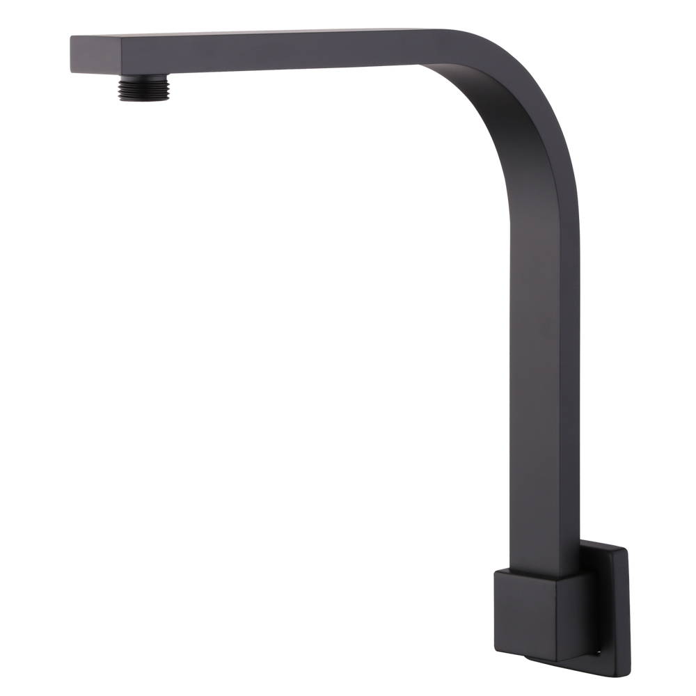 OLIVERI MONACO RAISED WALL MOUNTED SHOWER ARM 277MM MATTE BLACK