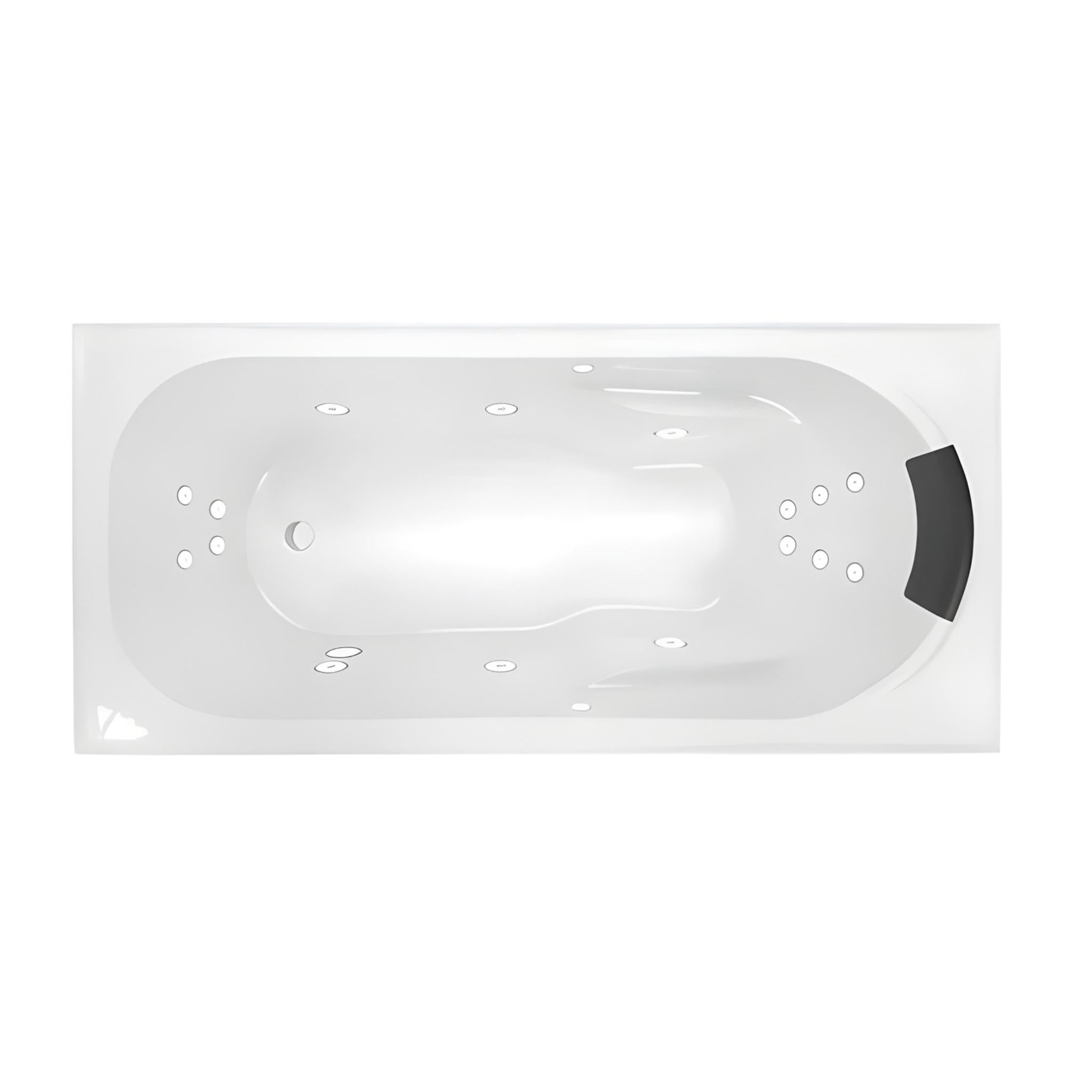 DECINA MODENA INSET DOLCE VITA SPA BATH GLOSS WHITE (AVAILABLE IN 1635MM AND 1785MM) WITH 16-JETS