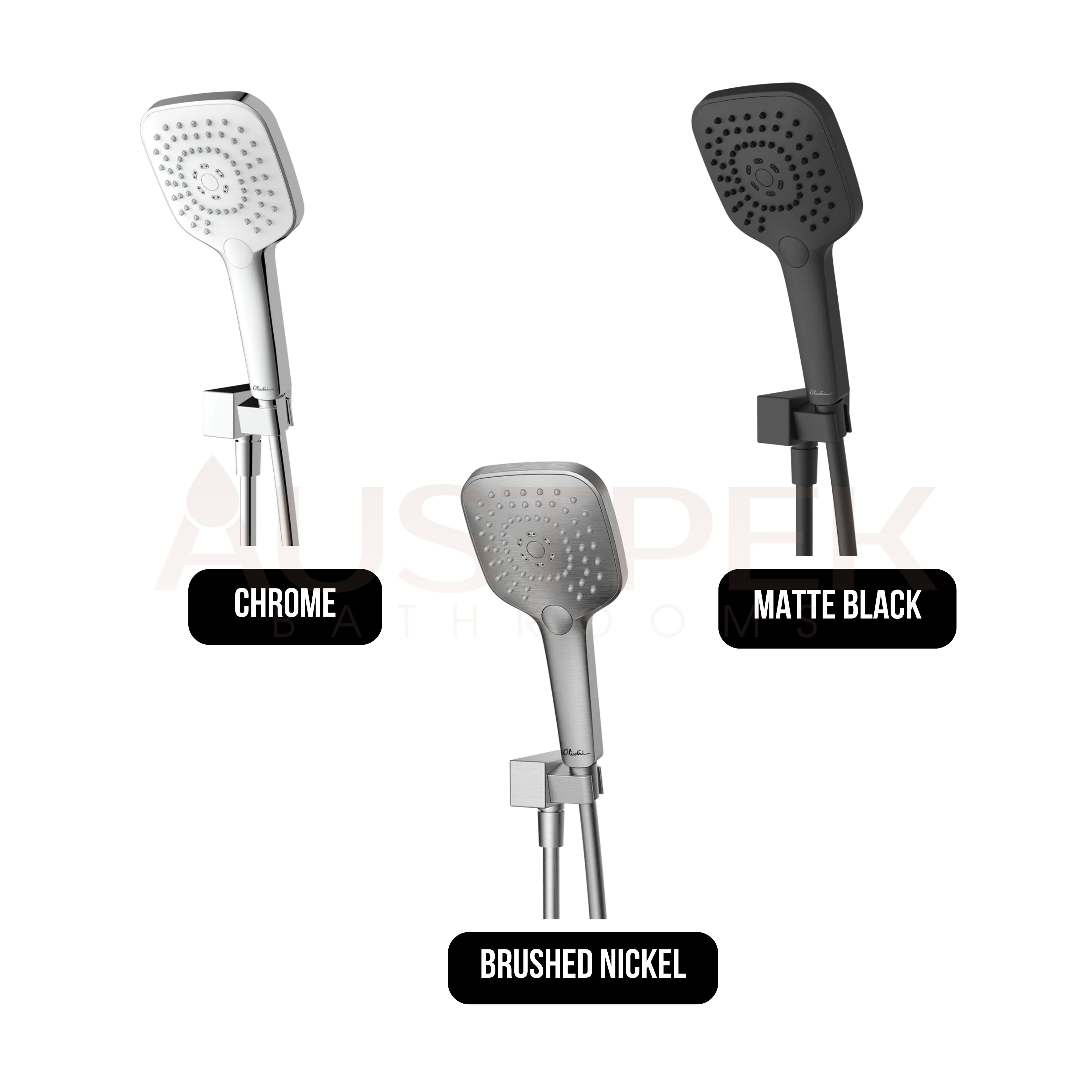 OLIVERI MONACO HAND SHOWER WITH BRACKET MATTE BLACK