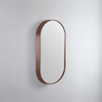 REMER MODERN OBLONG OVAL FRAMED MIRROR CUSTOM COLOURS 460X910MM