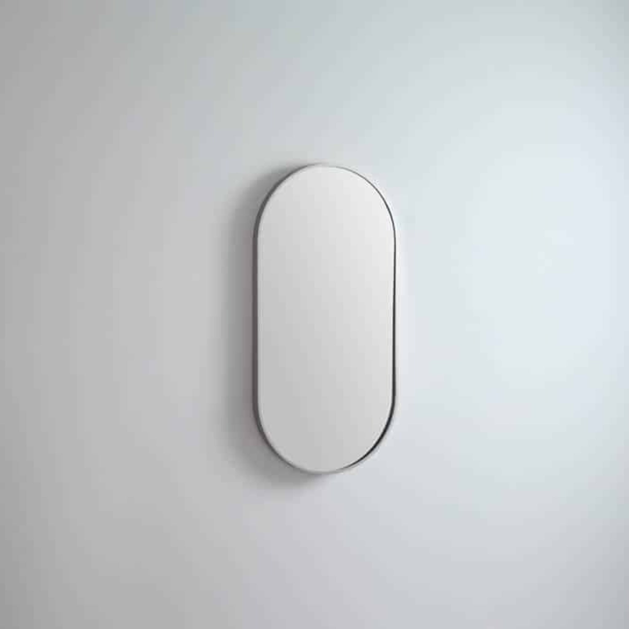 REMER MODERN OBLONG OVAL FRAMED MIRROR CUSTOM COLOURS 460X910MM