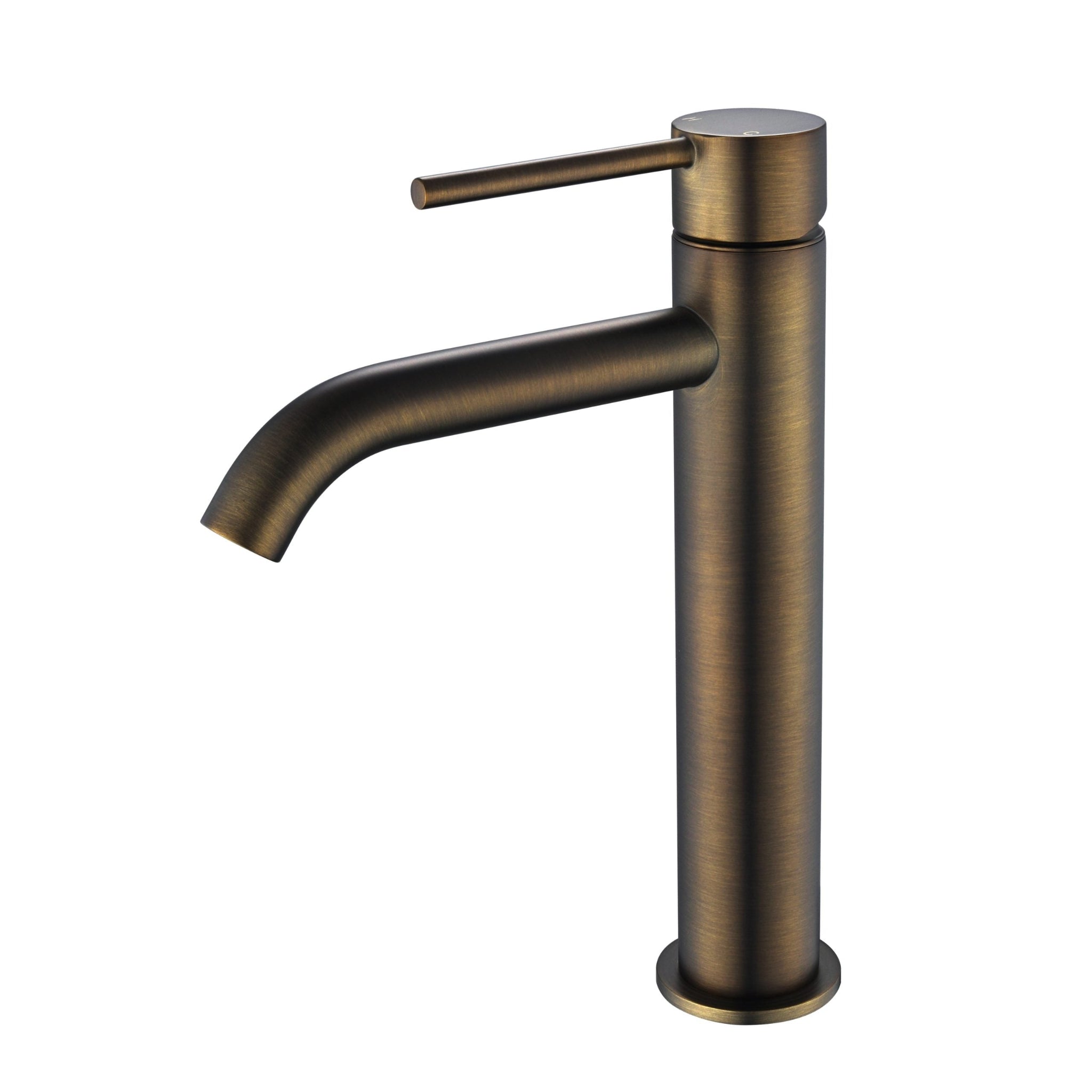 MODERN NATIONAL STAR MINI MID RISE LEAD FREE TALL BASIN MIXER 233MM ANTIQUE BRASS