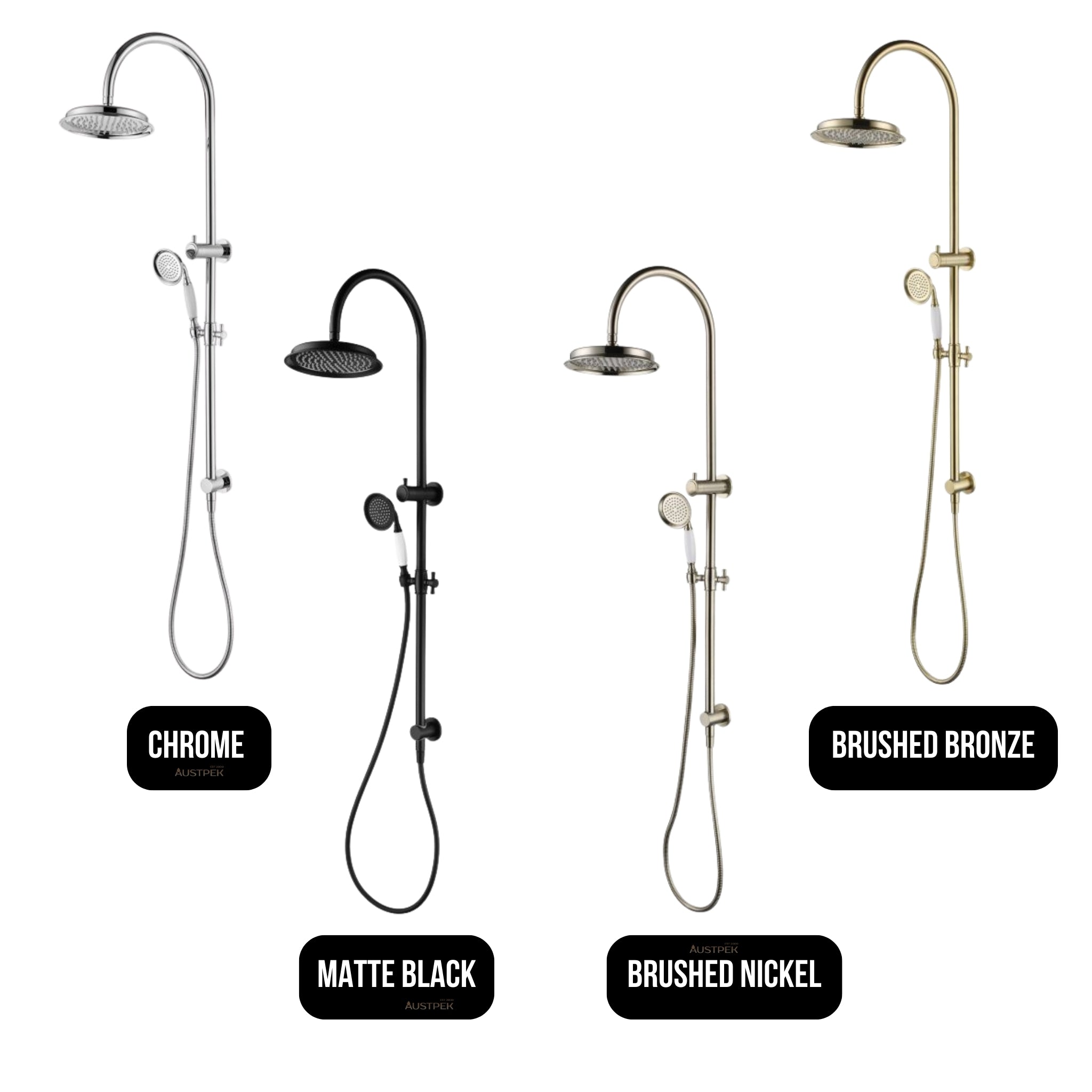 MODERN NATIONAL MONTPELLIER SHOWER COLUMN SET BRUSHED BRONZE