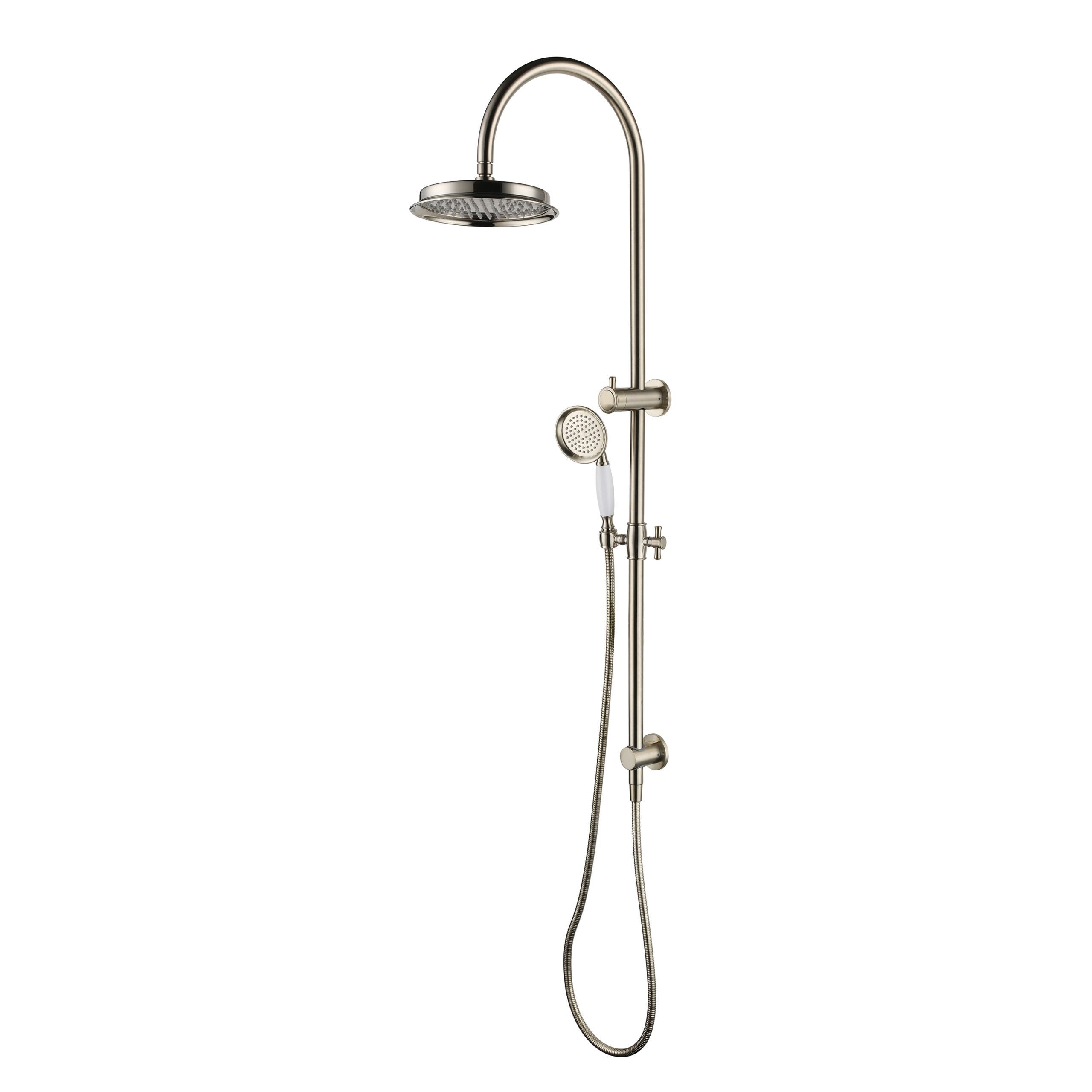 MODERN NATIONAL MONTPELLIER SHOWER COLUMN SET BRUSHED NICKEL
