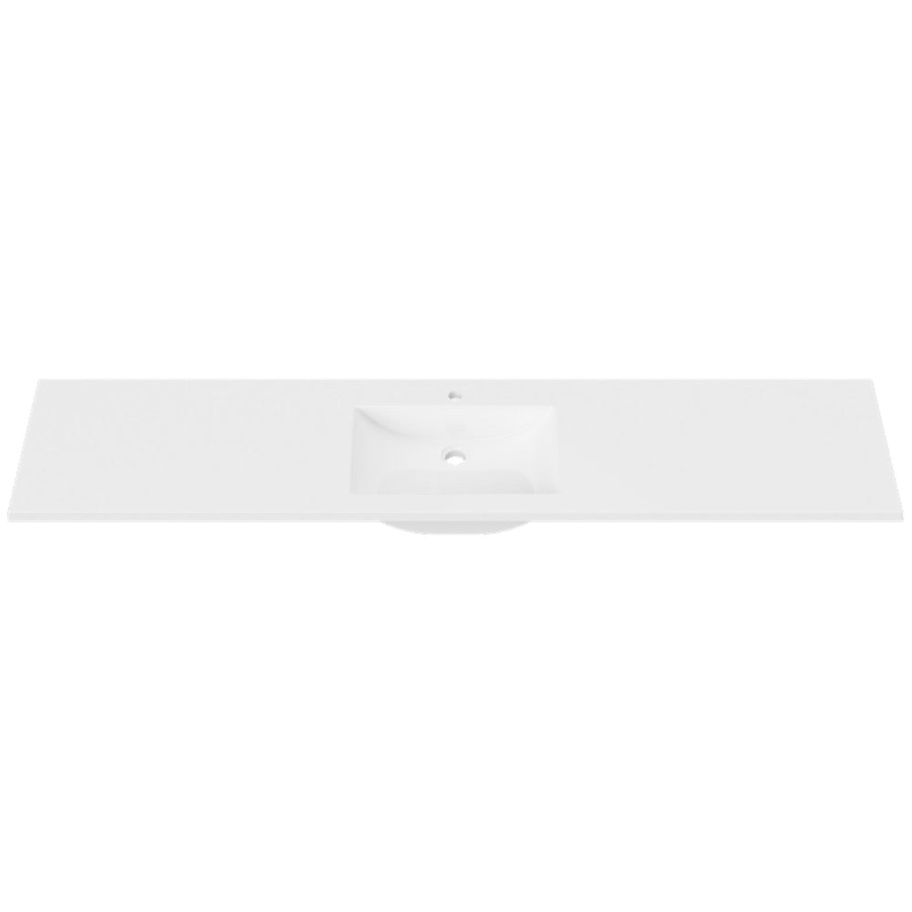 DUROCLASS MONACO GLOSS WHITE SINGLE BOWL UNDERMOUNT VANITY TOP (MULTIPLE SIZES AVAILABLE)