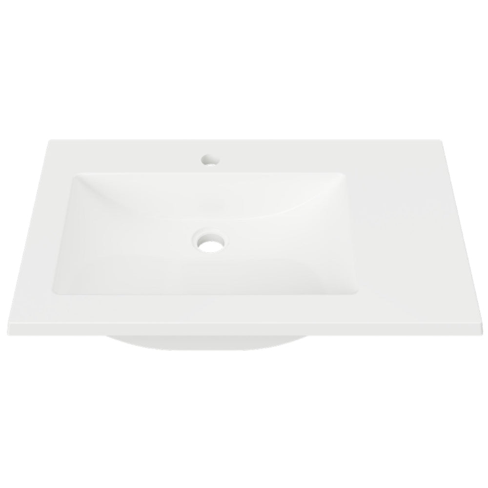 DUROCLASS MONACO GLOSS WHITE OFFSET SINGLE BOWL UNDERMOUNT VANITY TOP (MULTIPLE SIZES AVAILABLE)