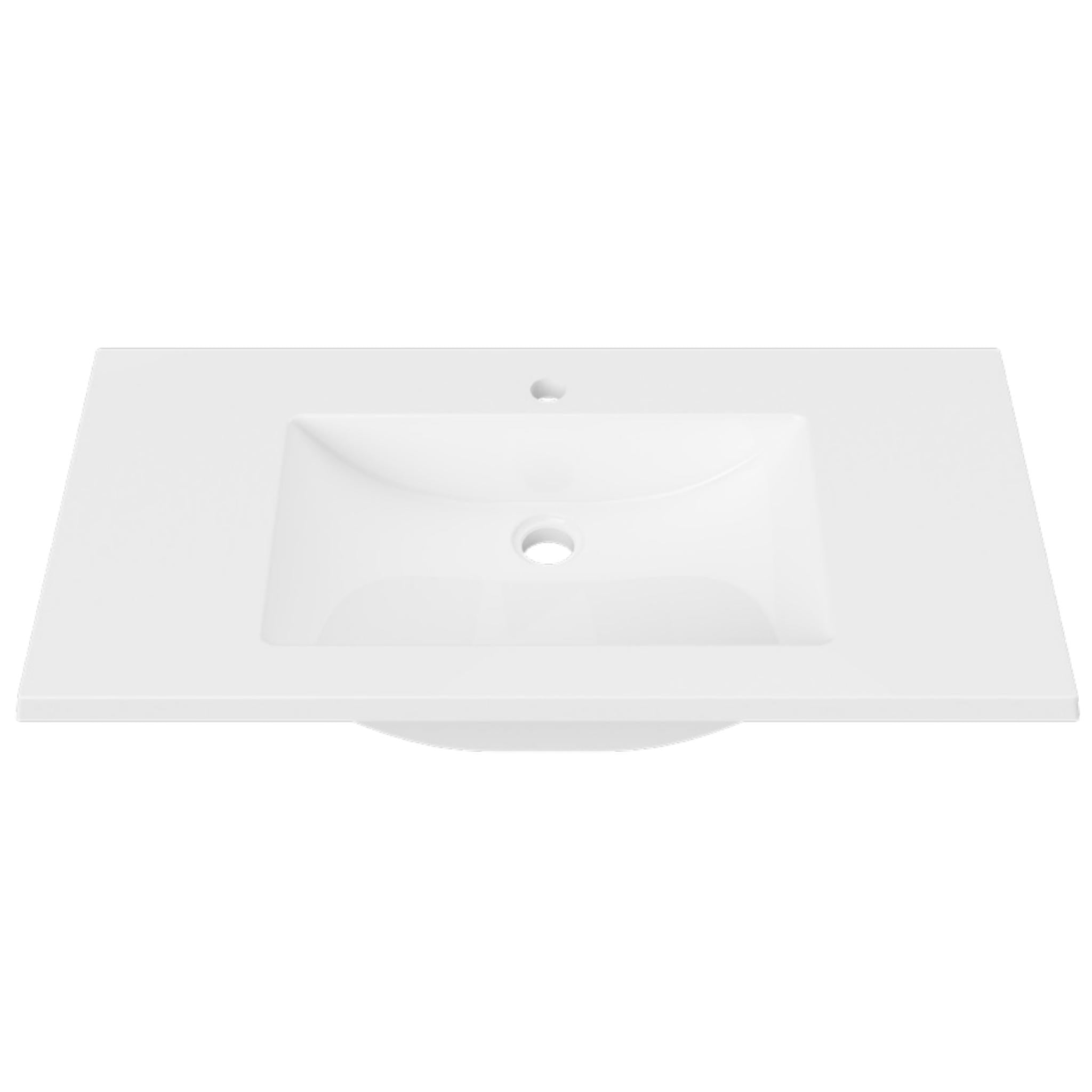 DUROCLASS MONACO GLOSS WHITE SINGLE BOWL UNDERMOUNT VANITY TOP (MULTIPLE SIZES AVAILABLE)