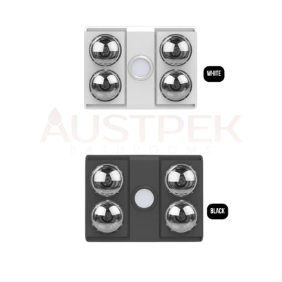 MANROSE SIERRA 4 BATHROOM HEATERS BLACK