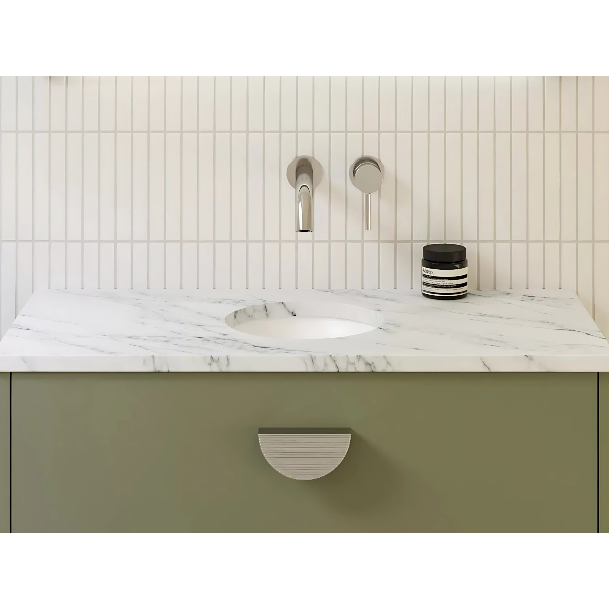 TIMBERLINE MINI ROUND UNDER COUNTER BASIN GLOSS WHITE 255MM