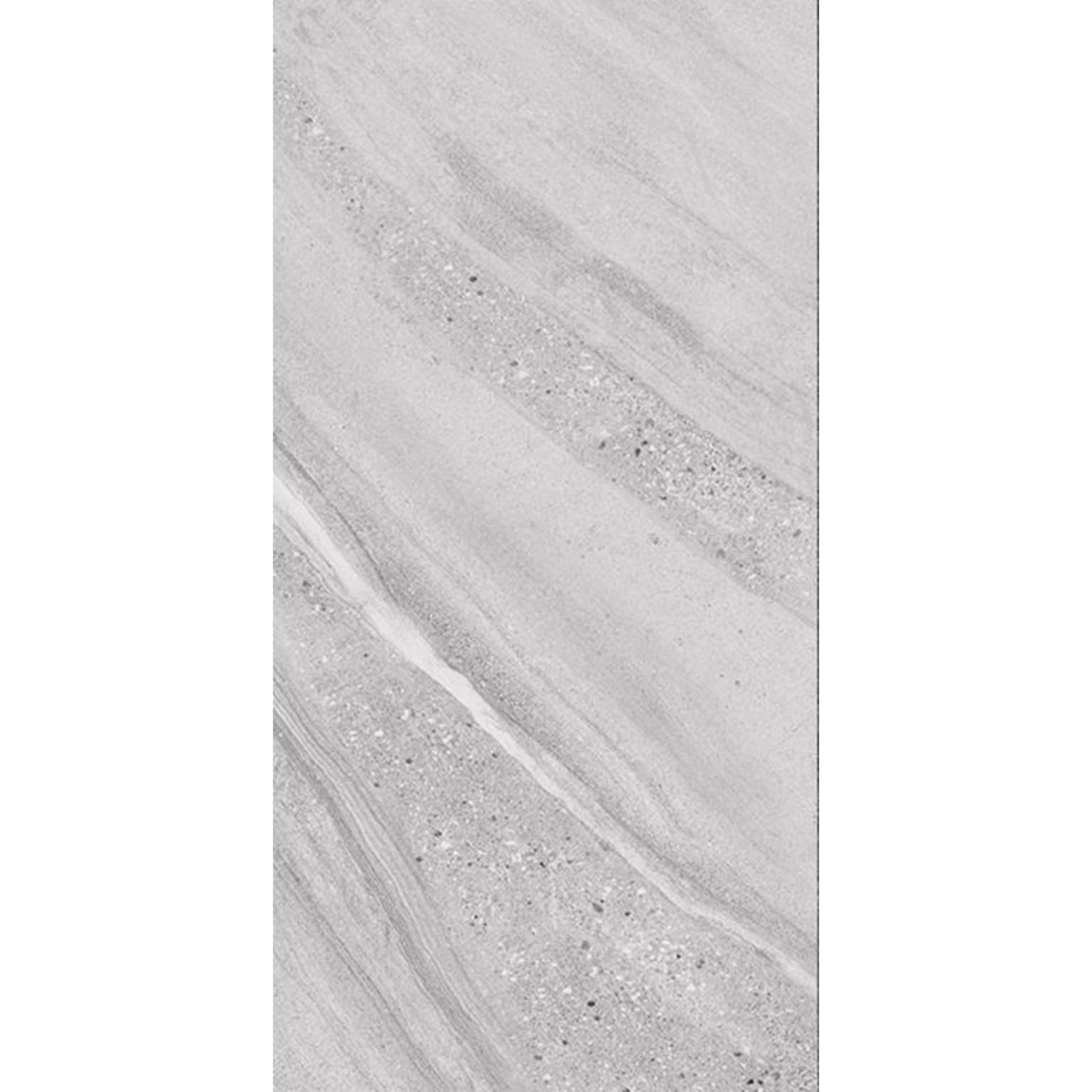 MUSES CREST LIGHT GREY FELLTEC 300X600MM RECTANGULAR TILE (PER BOX)