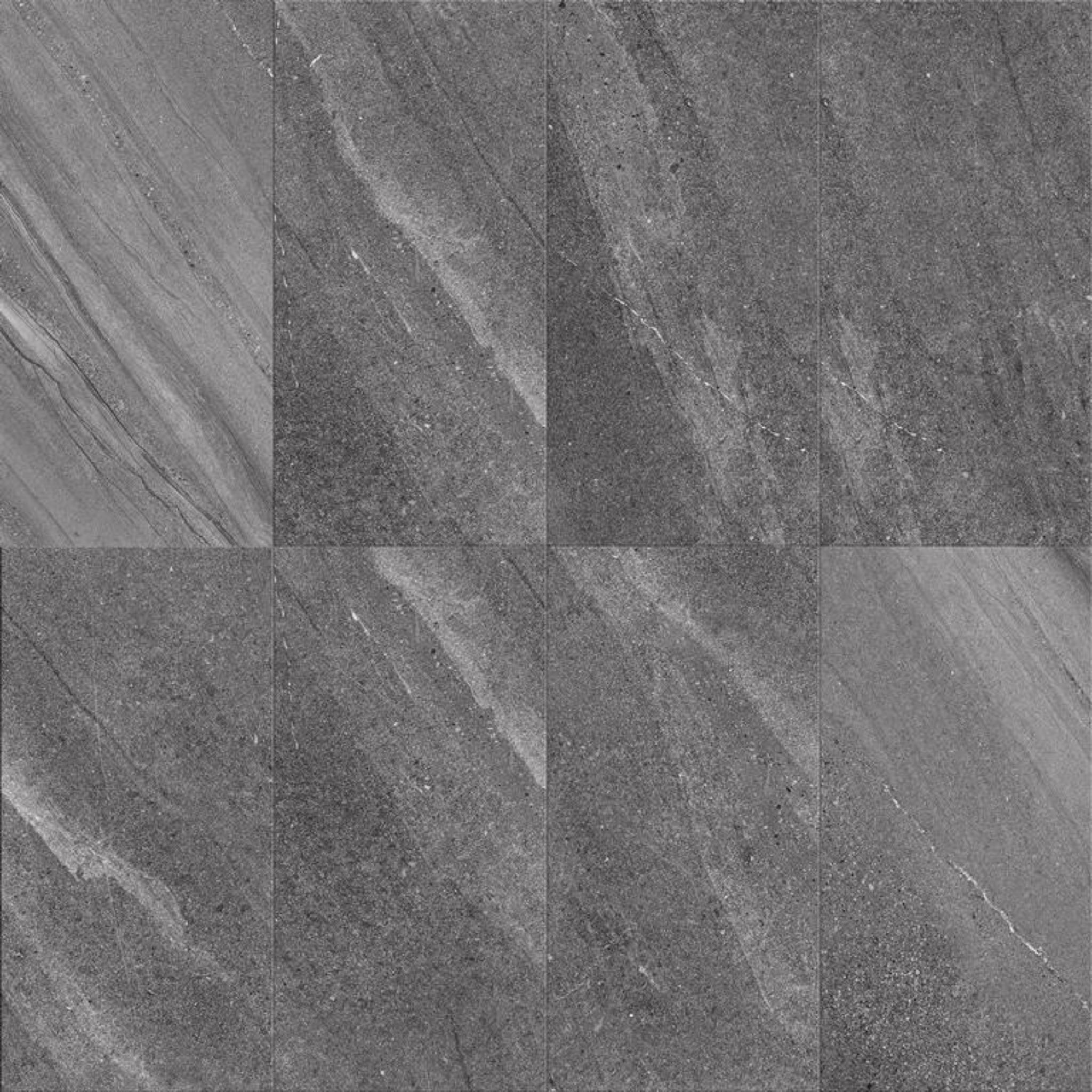 MUSES CREST DARK GREY FELLTEC 300X600MM RECTANGULAR TILE (PER BOX)