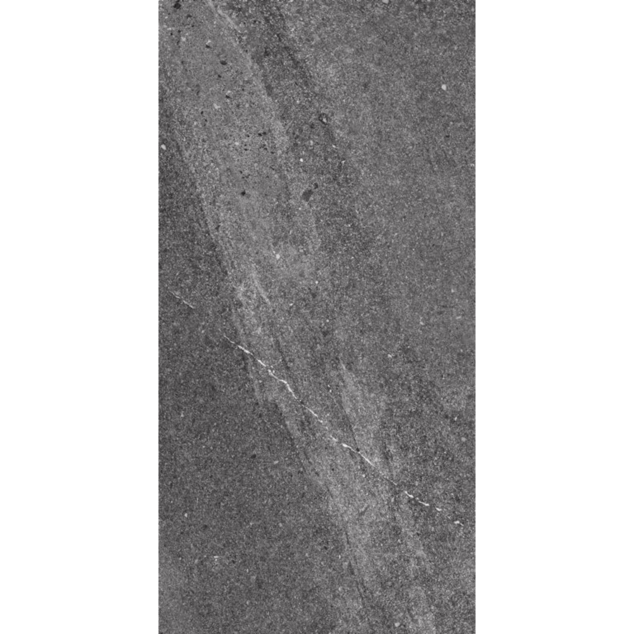 MUSES CREST DARK GREY FELLTEC 300X600MM RECTANGULAR TILE (PER BOX)