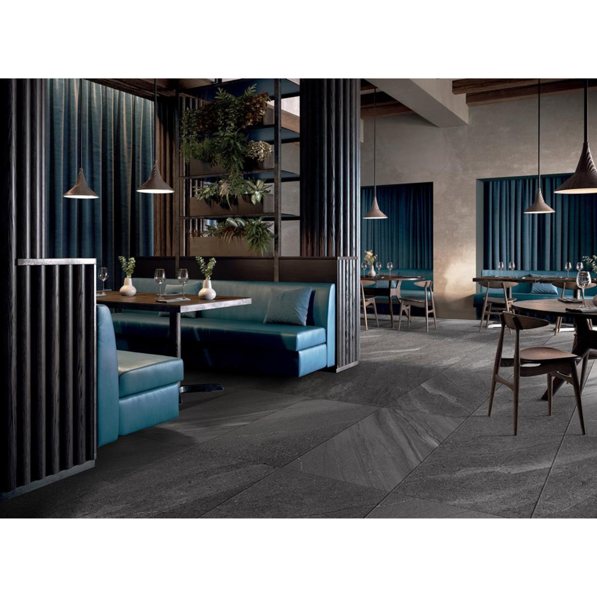 MUSES CREST DARK GREY FELLTEC 600X1200MM RECTANGULAR TILE (PER BOX)